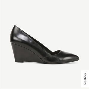 Franco Sarto Frankie Black Wedge Pumps NWOB